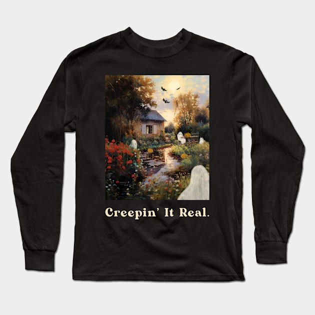 Halloween Cat Lover Gift Spooky Season Cat Halloween Dream Team Long Sleeve T-Shirt by TayaDesign